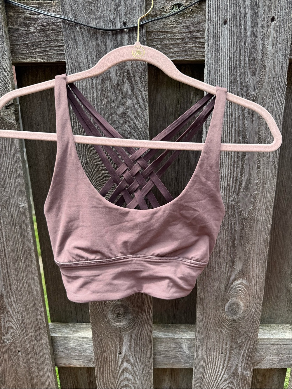 lululemon athletica Mauve Strappy Back Sports Bra